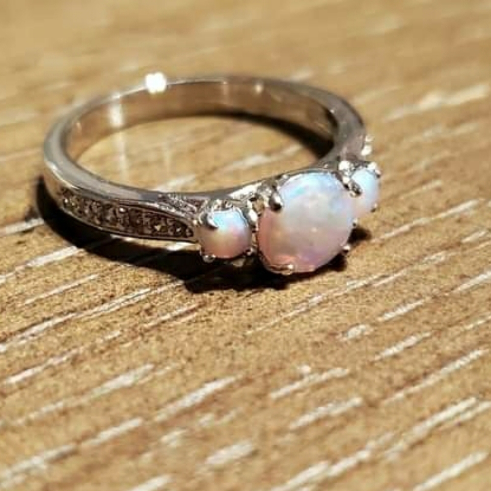 Fire opal ring size 7